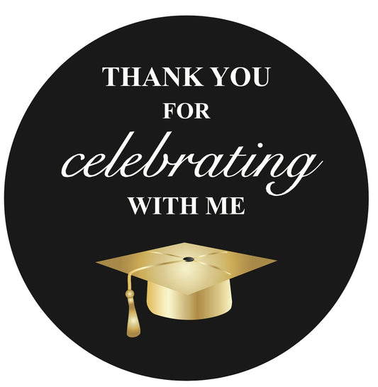 2 inch 150PCS Graduation Thank You for Celebrating with Me Stickers