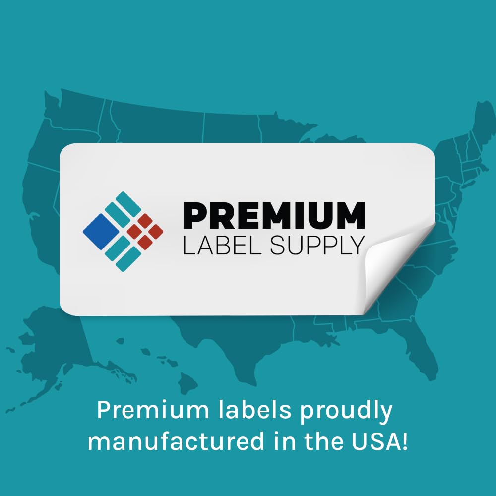 Premium Label Supply Glossy White Sticker Labels – 4" x 3.33" – (6 per Sheet) (Glossy White for Inkjet Only, 150 Labels) Inkjet Glossy White