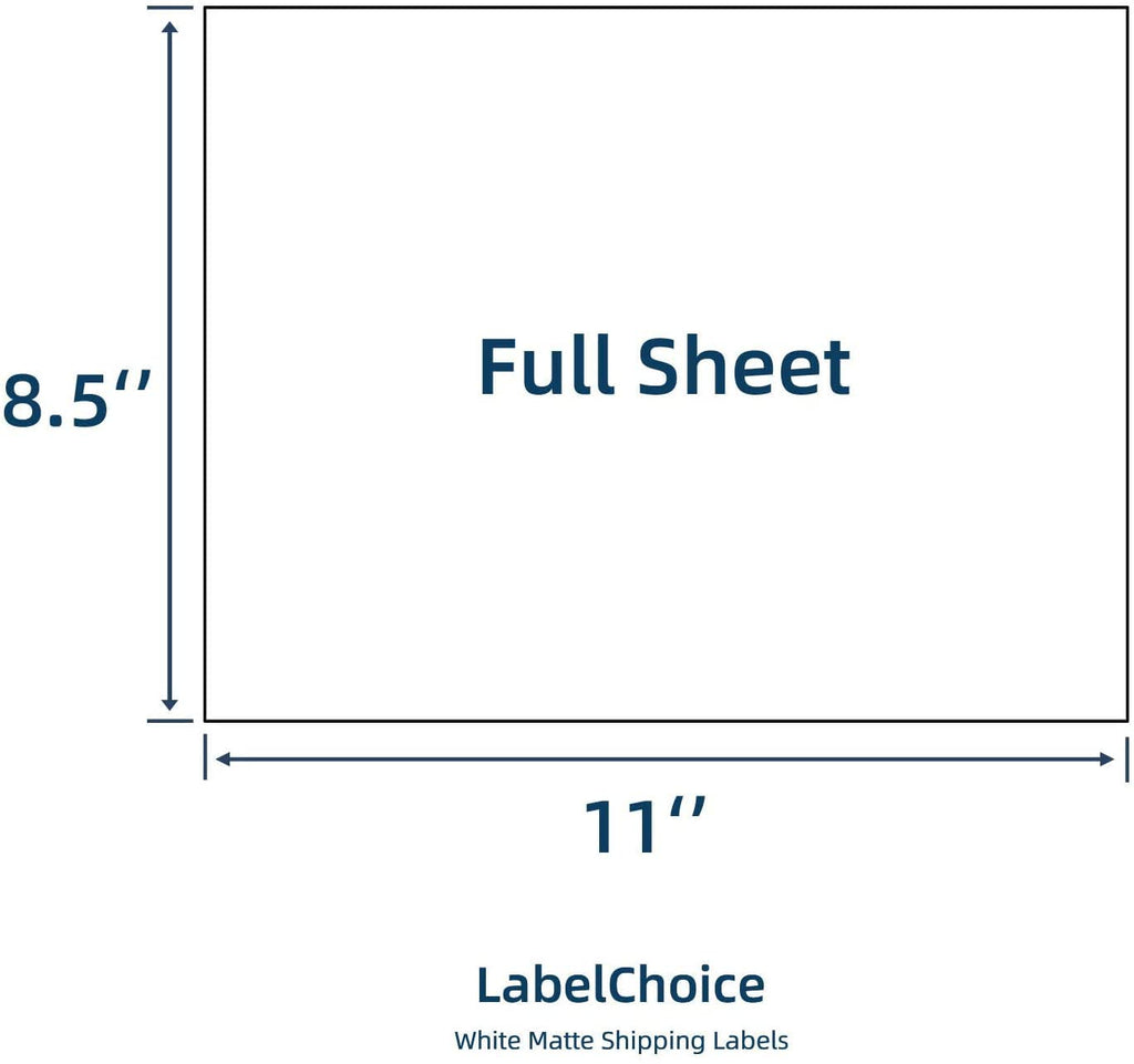 Full Sheet Shipping Labels 8.5 x 11 for Laser & Inkjet Printers, 100 Sheets 100 Labels Self Adhesive Full Sheet 8 1/2x11 Labels, Mailing Label Sheets for Printer, Full Page Shipping Labels 8.5"x11"-100 Labels