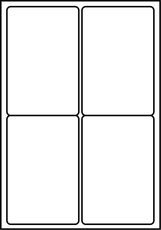 A4 Self Adhesive Address Labels, 4 Label Per Sheet, 100 Sheets, 99.1 x 139mm 400 Labels 4 Per Sheet