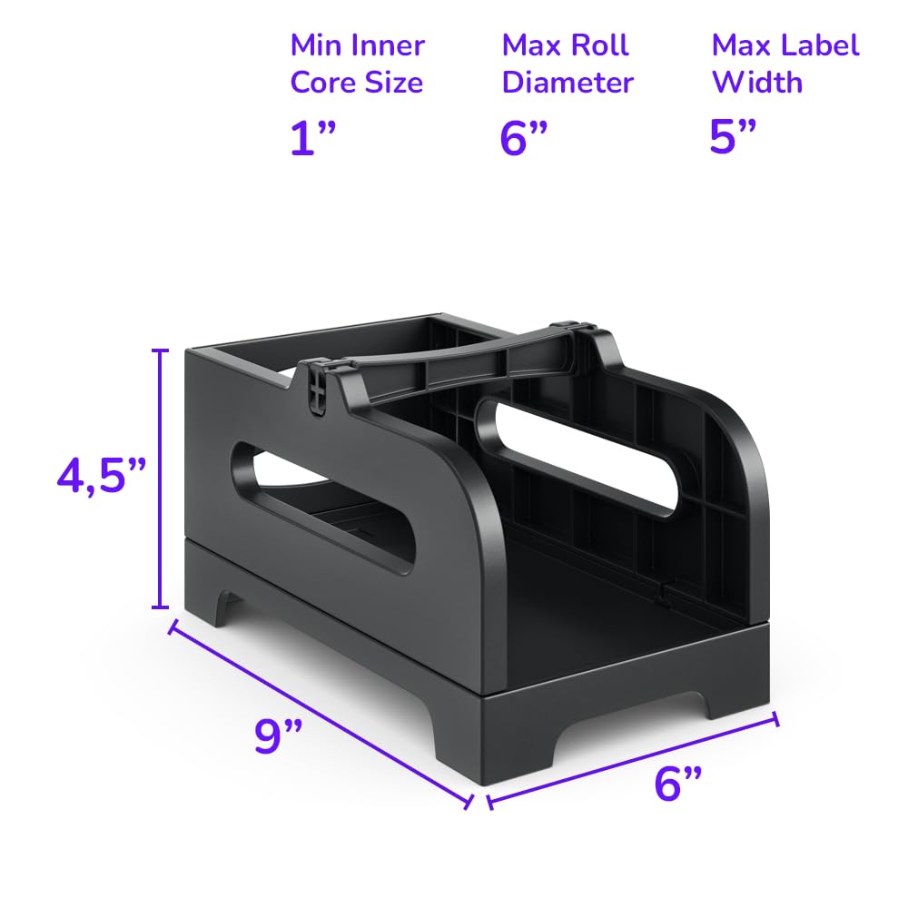 Rollo Thermal Label Holder for Label Rolls and Fan-Fold Stacks