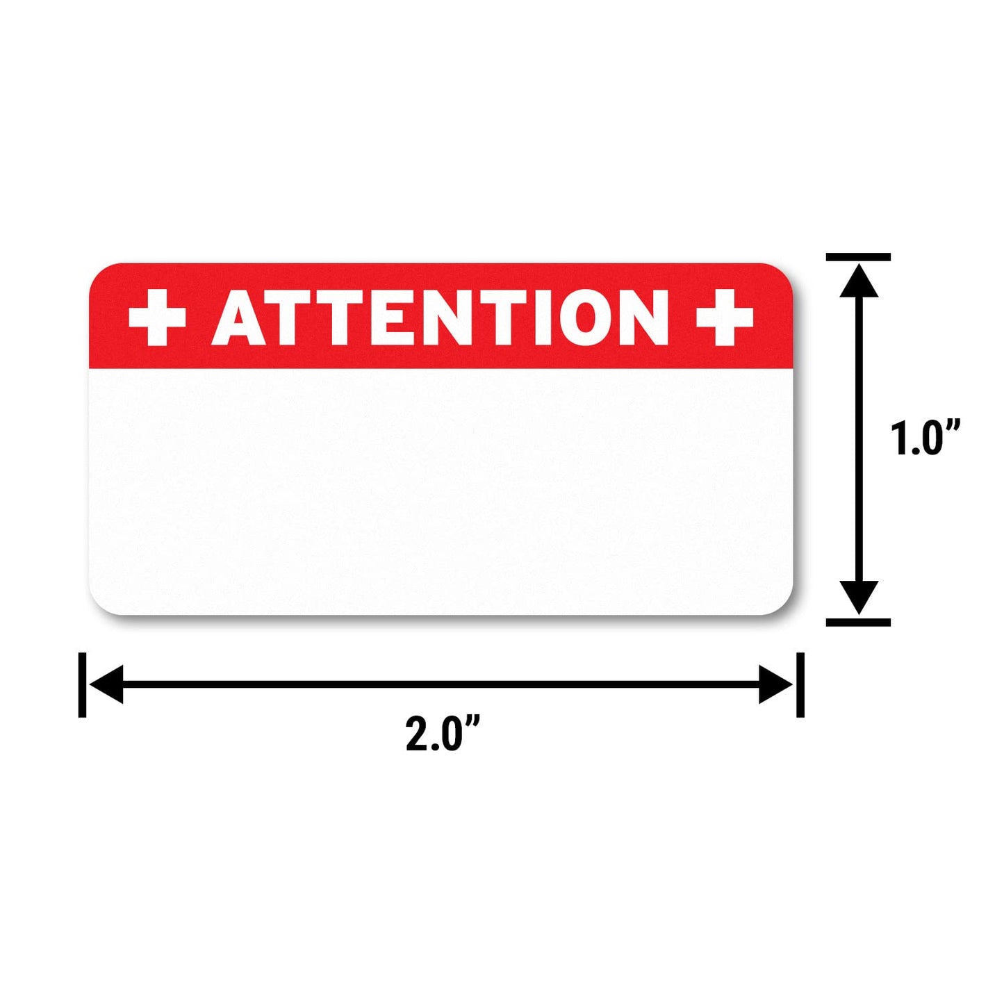 300 Labels, Red, Medical Attention Stickers for Folder File Charts - MAP1010 Blank Labels (2 x 1 Inch) Emergency Rooms/Veterinarians/Medical Recorders 300 Labels Map1010 - Attention