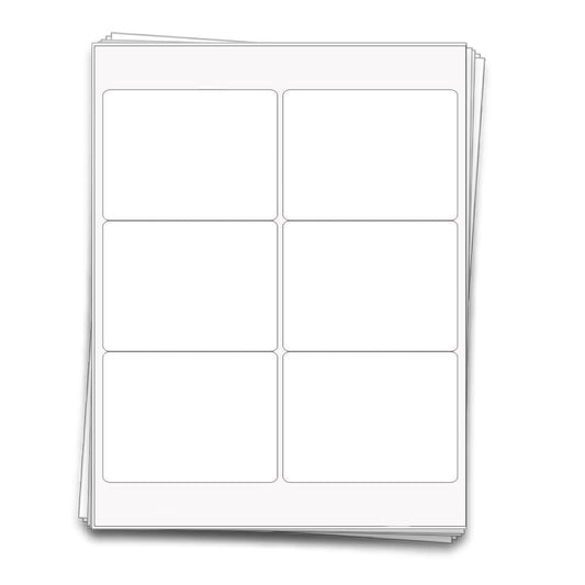30 Large Beer Bottle White Vinyl Printable Labels, 4x3 inches, White Vinyl Waterproof for Inkjet Only 30 Labels White Vinyl Waterproof (Inkjet only)