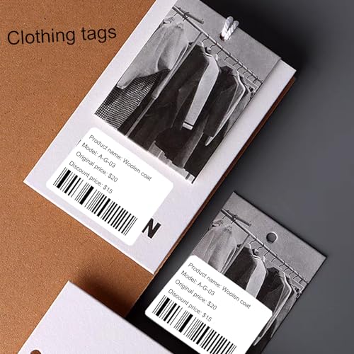 4Roll M110 Holographic Thermal Labels & White M110 Thermal Sticker Labels 1.57''x1.18'' (40x30mm) Multi-Purpose Square Self-Adhesive Lable Compatible with M110/M221/M220/M120/M200 Address Labels