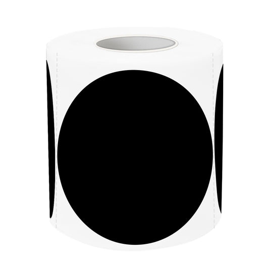 Removable Stickers, 3 Inch Colored Dot Stickers, Waterproof Circle Color Stickers, Writable Garage Sale Stickers Price Tags Stickers, Suitable for Laser and Inkjet Printable (200Pcs, Black)
