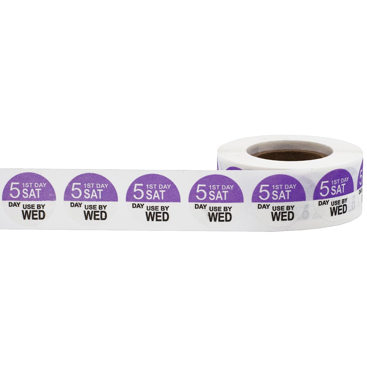 Dissolvable Saturday Through Wednesday 5 Day Food Rotation Labels Use by 3/4 Inch 500 Adhesive Stickers