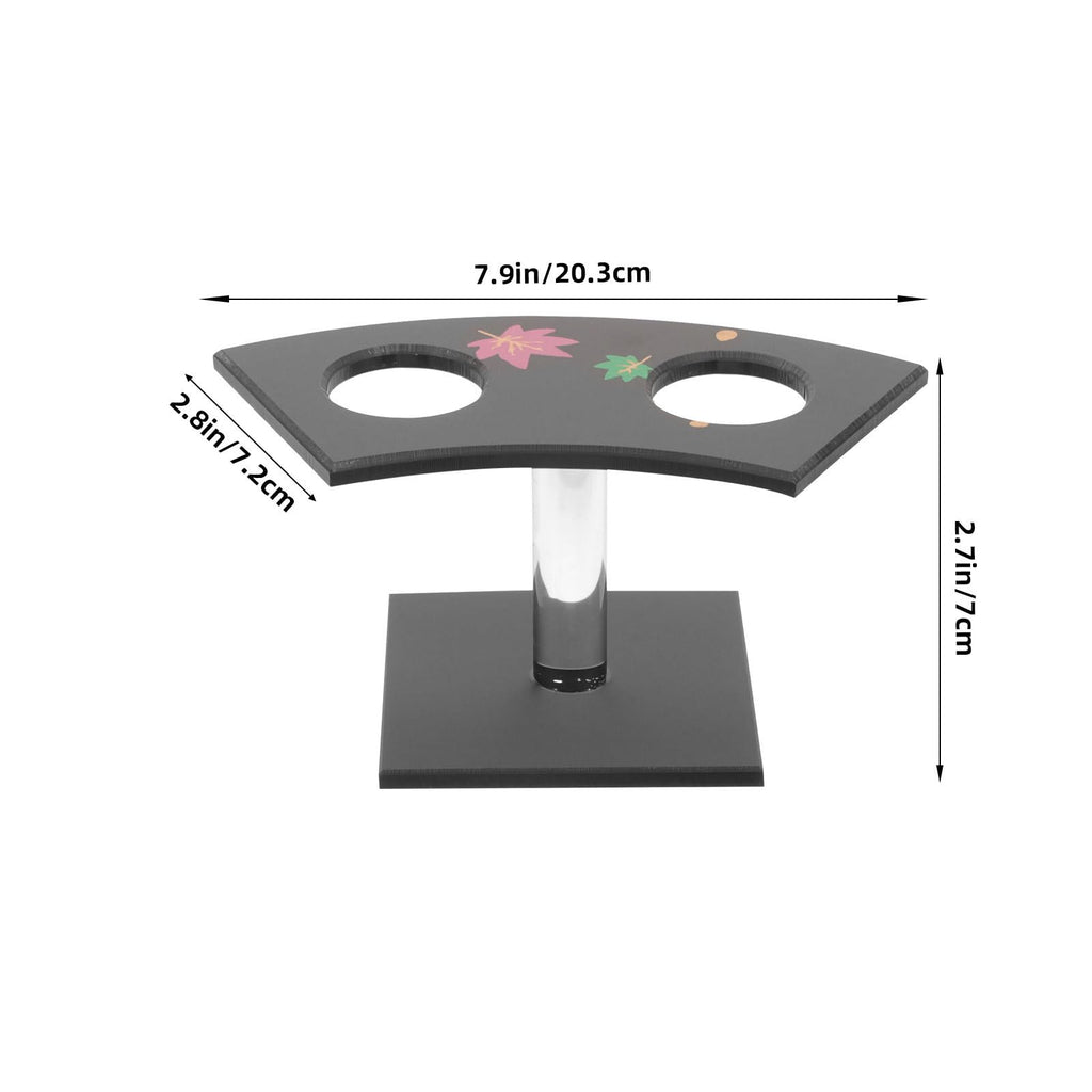 2holes Ice Cream Cone Stand Sushi Roll Holder with Stylish Dessert Display Rack for Parties Restaurants and Events Easy to Clean and Maintain 14.00X7.20X7.00CM