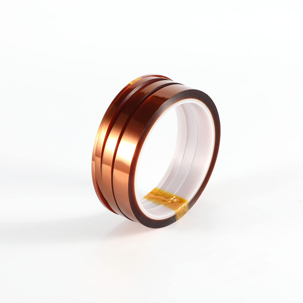 Luter 4 Rolls of Heat Resistant Tape High Temperature Polyimide Adhesive Tape for Sublimation, 3D Printer, Wave Soldering (3 mm/5 mm/8 mm/12 mm x 33 m, Fawn)