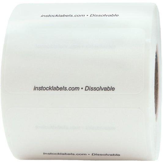 Dissolvable Blank Shelf Life Labels for Food Rotation Prep 1 x 2 Inch 500 Adhesive Stickers