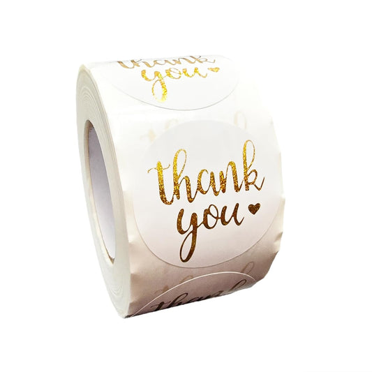 1.5 inch Thank You Sticker, 600 Pcs Roll. Sincere Gratitude Thank You Stickers Labels for Gift Wrapping, Invitations, Cards, Party Favors