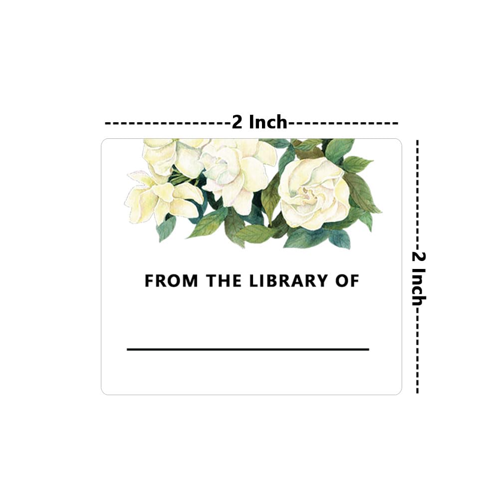 from The Library of Stickers,2 x 2 Inch This Book Belongs to Sticker,Direct Thermal Labels,Bookplate Stickers,Book Name Stickers,Library Labels,500 Pcs