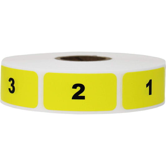 1-1000 Yellow and Black Consecutive Numbers 1-1000