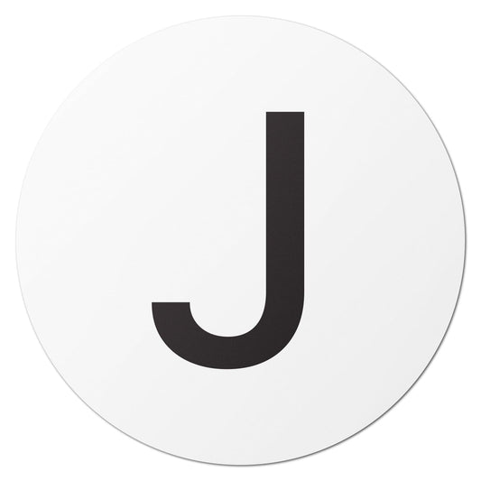 Letter J Stickers (1/2 inch, Circle Dot - 300 Labels) Self-Adhesive Letter J Inventory Labels for Organization, Arts and Crafts on Semi-Gloss Paper