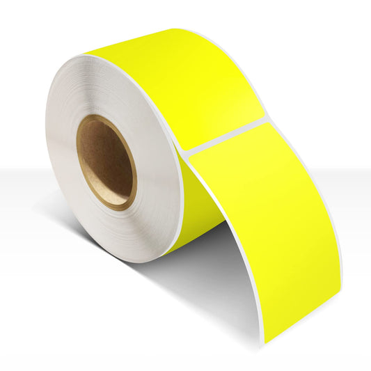 Rectangle Labels Sticker 3×5 Inch Vinyl Floor Stickers Color Coding Name Tags Roll Removable 200 PCS, Yellow