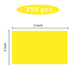 STARLIBOO 3"X5" Rectangle Color Coding Labels, Removable Square Label Inventory Stickers, Permanent Warehouse Moving Box Square Label (250Labels, Yellow) 3*5 inch