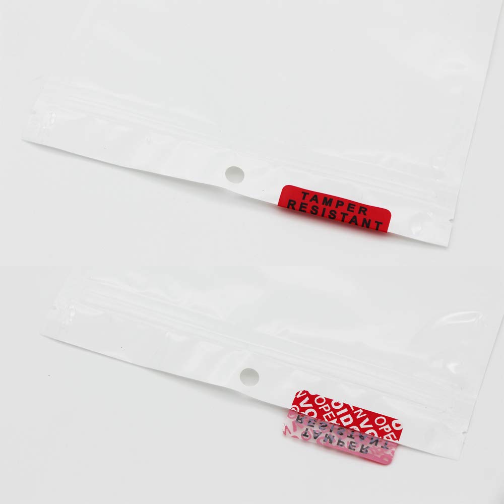 Solitary Walker 500Pcs/roll Tamper Evident Security Void Stickers 0.78" x 1.78" Red Complete Transfer Tamper Proof Labels Safety Torn up Invalid Seals Tape 0.78" x 1.78"