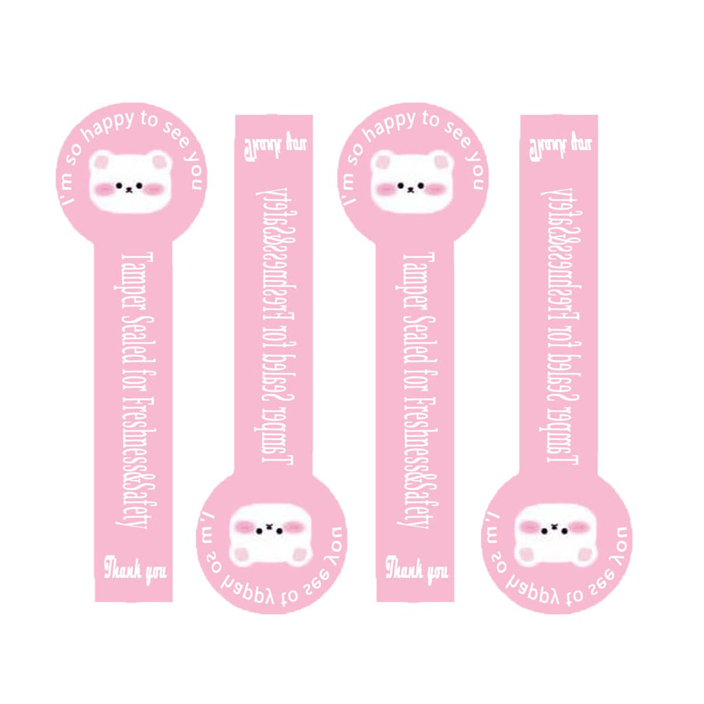 Tamper-Evident Food Sealed for Freshness and Safety Labels,1.5x4 Inch Tamper Resistant Stickers Food Retail Package Sealed for Drink,Gift Packing(Pack-500)(Pink)