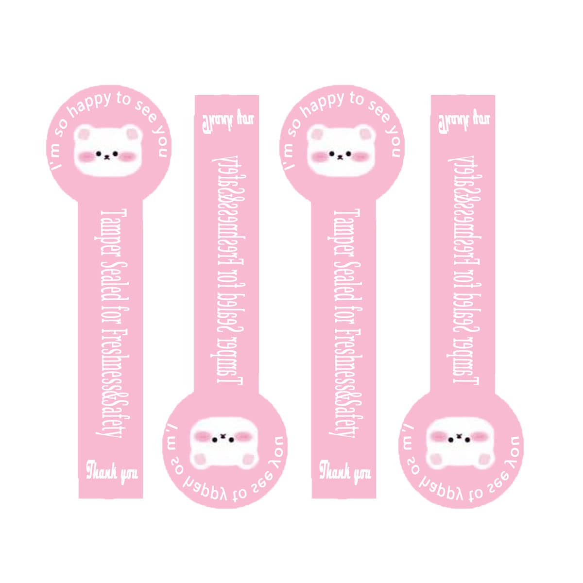 Tamper-Evident Food Sealed for Freshness and Safety Labels,1.5x4 Inch Tamper Resistant Stickers Food Retail Package Sealed for Drink,Gift Packing(Pack-500)(Pink)