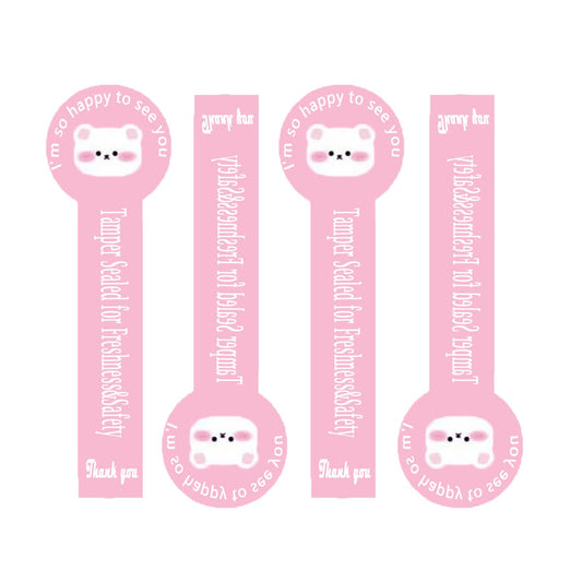 Tamper-Evident Food Sealed for Freshness and Safety Labels,1.5x4 Inch Tamper Resistant Stickers Food Retail Package Sealed for Drink,Gift Packing(Pack-500)(Pink)
