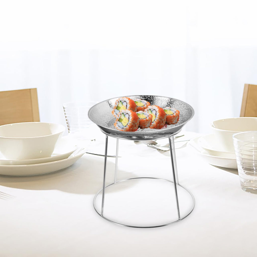 Hemoton Seafood Display Stand Stainless Steel Seafood Rack