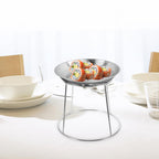Hemoton Seafood Display Stand Stainless Steel Seafood Rack