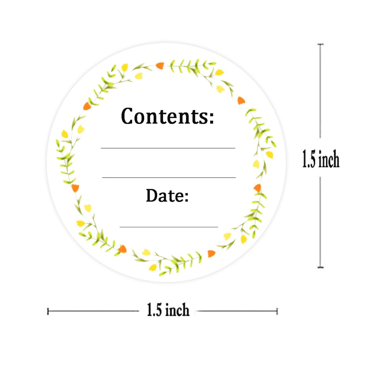Dissolvable Canning Labels for Mason Jars,1.5 Inch Dissolvable Food Label Stickers Removable Freezer Labels Food Date Labels Food Label Stickers for Food Containers(Pack-200)