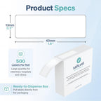 Blank Veterinary Syringe Labels — Write-On Labels for Custom Drug Identification – Roll of 500 | Safe Vet White