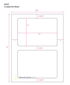 6.5" x 4.5" Standard White Uncoated Labels, Laser or Inkjet Printable, 500 Labels 250 Sheets