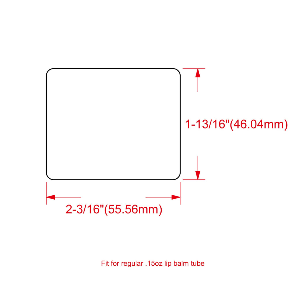 Mr-Label White Lip Balm Labels - Waterproof & Tear-Resistant - for Inkjet & Laser Printer - 2-3/16" x 1-13/16" on Letter Sheet- Total 300 Labels