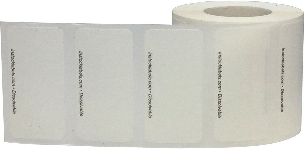 Dissolvable Blank Shelf Life Labels for Food Rotation Prep 1 x 2 Inch 500 Adhesive Stickers