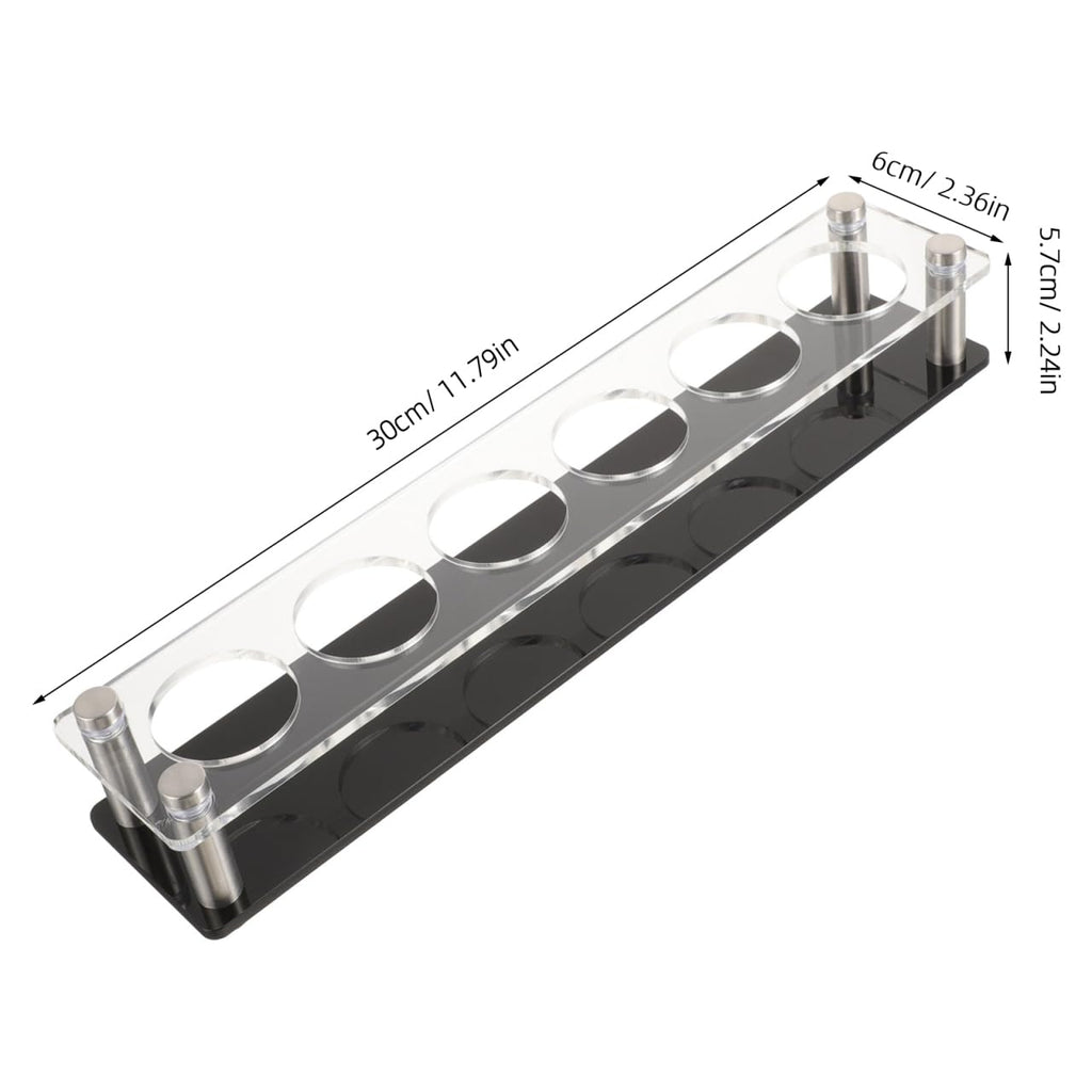 Toyvian Acrylic Shot Glass Holder Tray, 6 Slots Heavy Duty Shot Glasses Server Rack Carrier for Bar Home Gathering Party Festival Nightclub