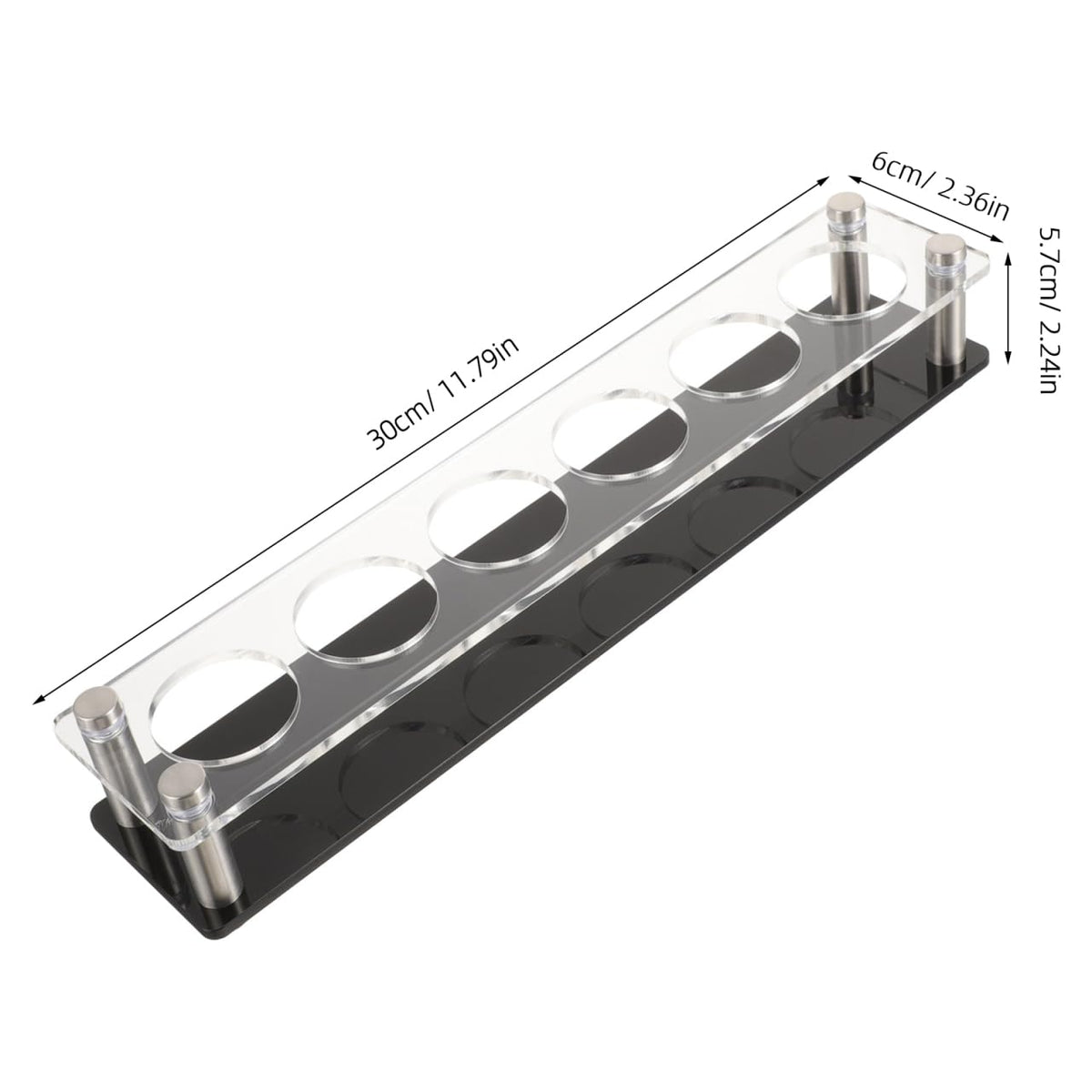 Toyvian Acrylic Shot Glass Holder Tray, 6 Slots Heavy Duty Shot Glasses Server Rack Carrier for Bar Home Gathering Party Festival Nightclub