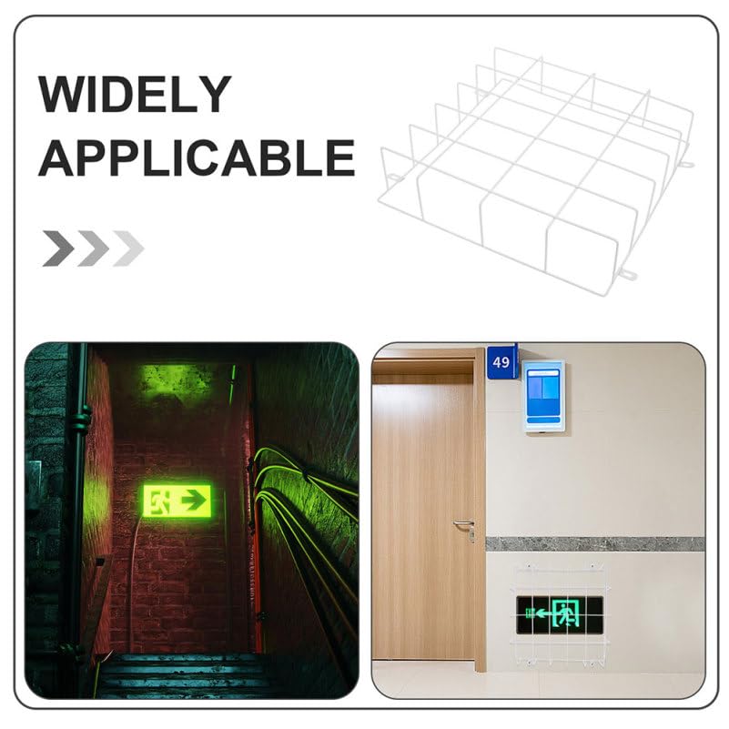 2Pcs Iron Exit Sign Protective Cage Wire Guard for Emergency Lights