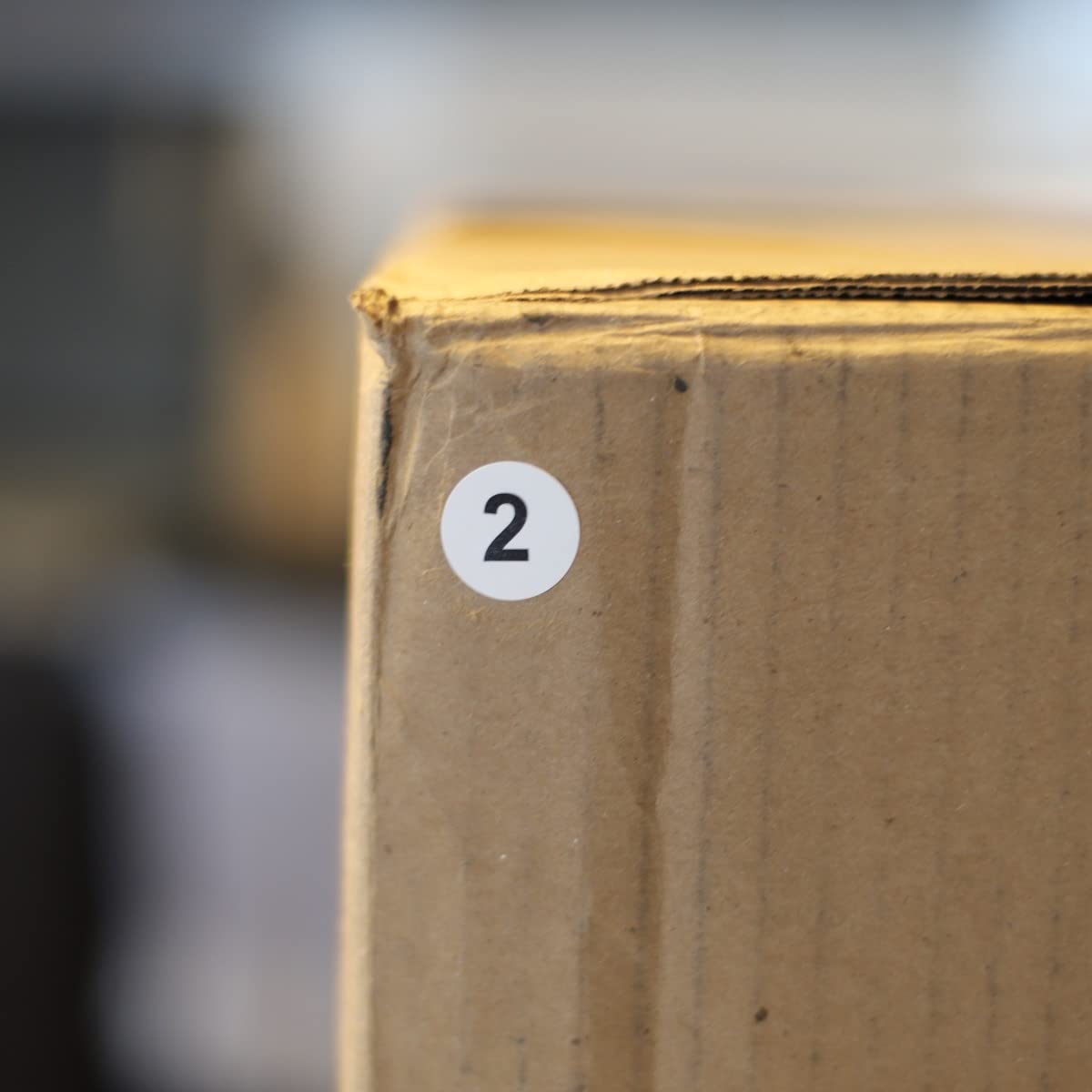 Color-coding labels with numbers 1-5 in bulk pack , 3/4 inch office warehouse organization stickers, 500 per roll.