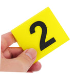 10pcs Evidence Markers Crime Scene Yellow Signage for Crime Scene Decorations Table Number Cards Detective Party Supplies 6.3X5.5X0.2CM