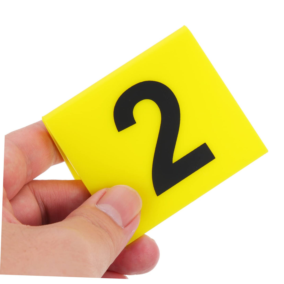 10pcs Evidence Markers Crime Scene Yellow Signage for Crime Scene Decorations Table Number Cards Detective Party Supplies 6.3X5.5X0.2CM