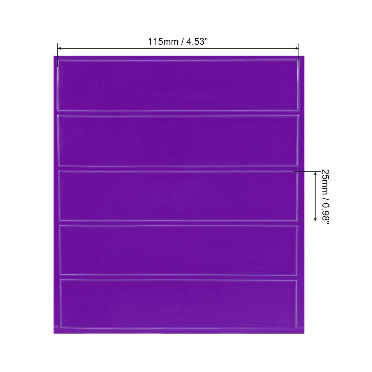 PATIKIL 4.5 x 1 Inch Safety Reflective Stickers, 10Pcs Adhesive Night Warning Sticker Waterproof Reflector Tape Strip for Helmet Hard Hat Clothing, Purple