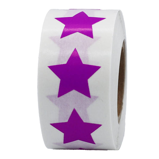 Lilac Star Shape Stickers 0.75 Inch 500 Adhesive Labels Lilac