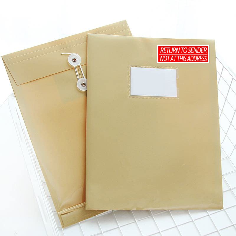 Return to Sender Not at This Address Stickers,3X1 Inch Adhesive Label Stickers,500 Pcs