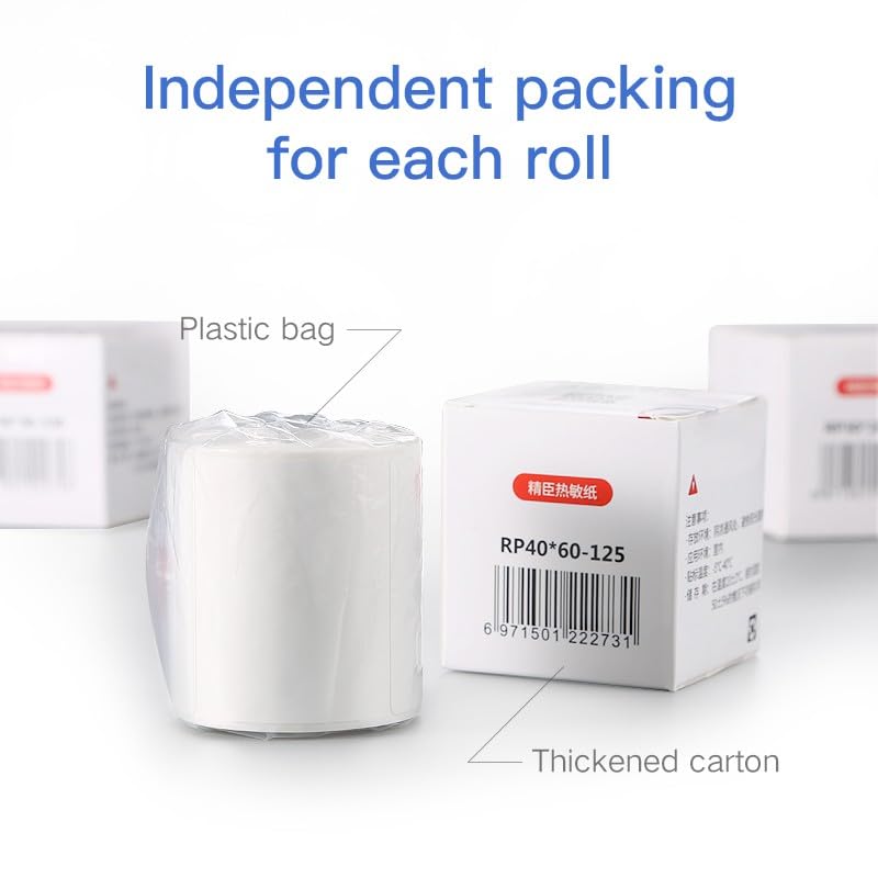 B1 B21 B3S Label Maker Tape Adapted Labels Sticker 1.57" x 2.75" (40x70mm) Standard Laminated Office Container Labeling Tape Replacement for Niimbot B21 B1 B3S Label Maker (2 Rolls, White) 2*1.57" x 2.75"