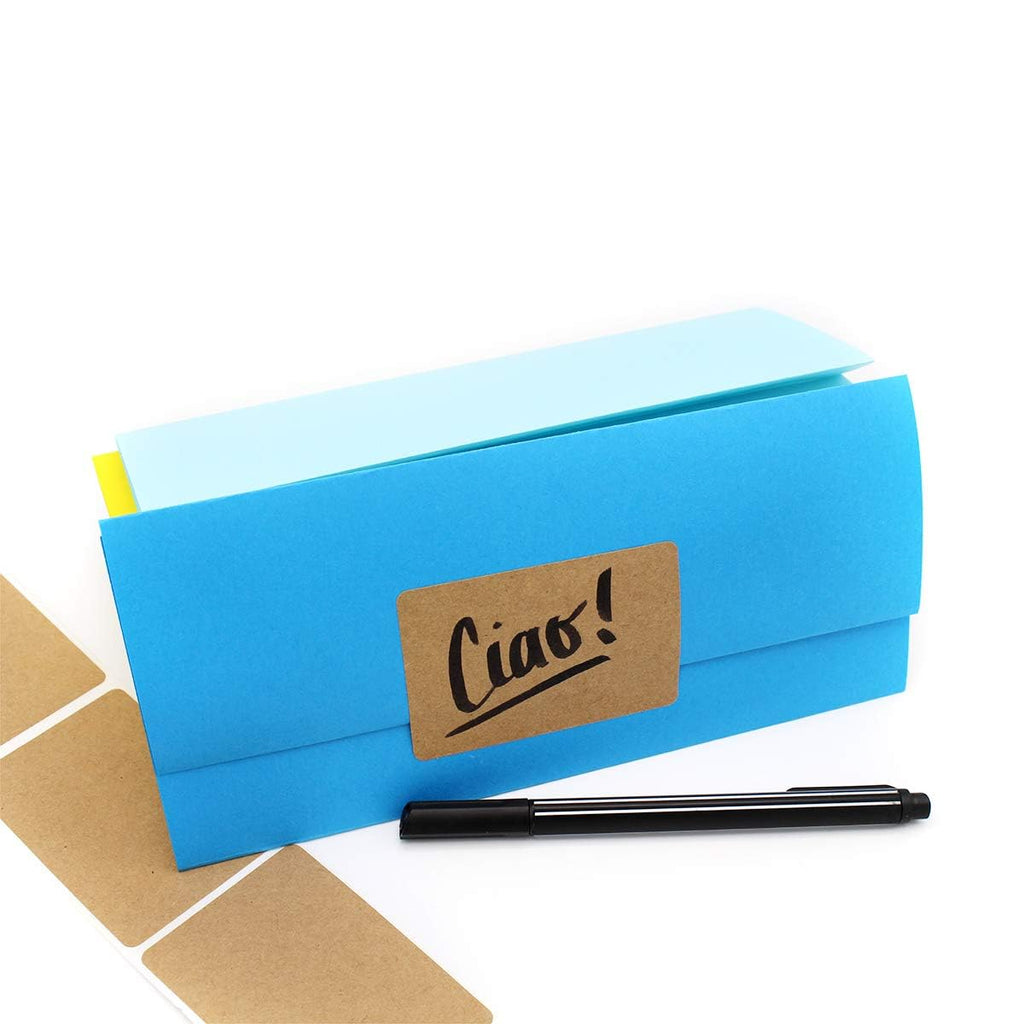 ChromaLabel all-purpose kraft rectangle labels, 2x3 inches, 250 per dispenser box, suitable for labeling various items.