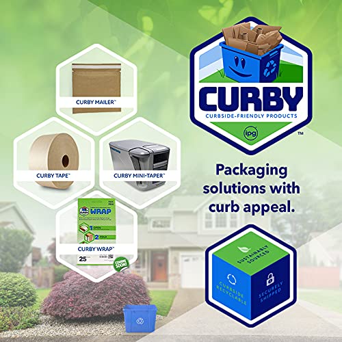 CURBY IPG Water Activated Tape, 2.83" x 100M Refill Roll Single Roll