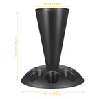 Hemobllo Piping Bag Holder Stand, Black Stainless Steel Pastry Rack with Nozzle Slots & Easy-Fill Design for Mess-Free Cake Decorating, for Home Bakers & Professionals 8.49x7.47 in