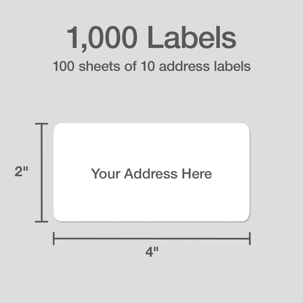 Redi-Tag 2" x 4" Shipping Labels, 1000 per Pack, White, Laser Printer Labels, Self-Adhesive, Permanent Stick, Smudge-Resistant, Perfect for Shipping, Mailing, and Warehouse Use Laser Labels 2" x 4" 1000 labels