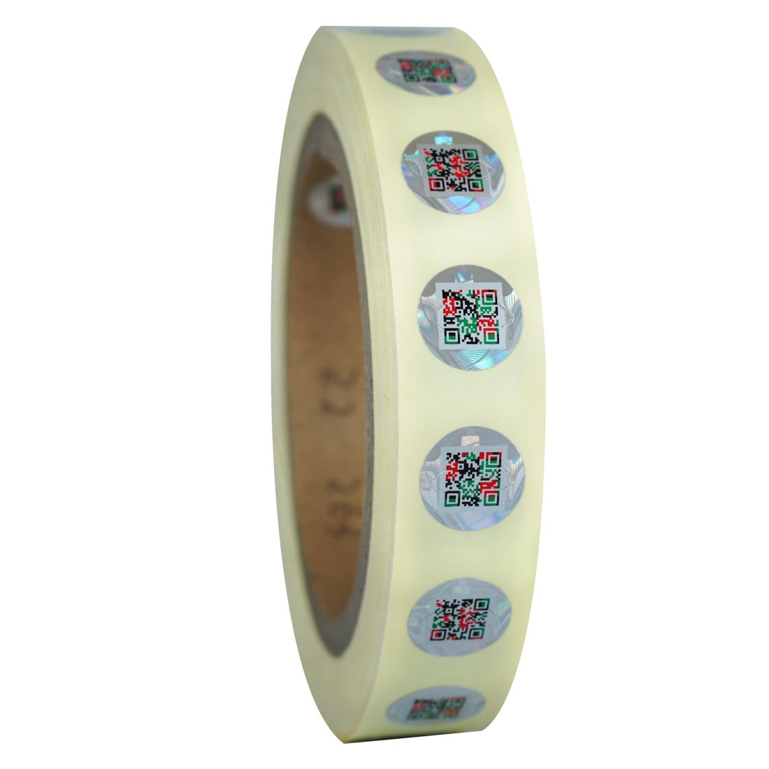 Holographic Anti-Counterfeit QR Code Labels 15 * 15mm Tamper Proof Original Genuine Security Tag Package Round Authentic Self-Adhesive Label QR Code Stickers (Silver) Silver