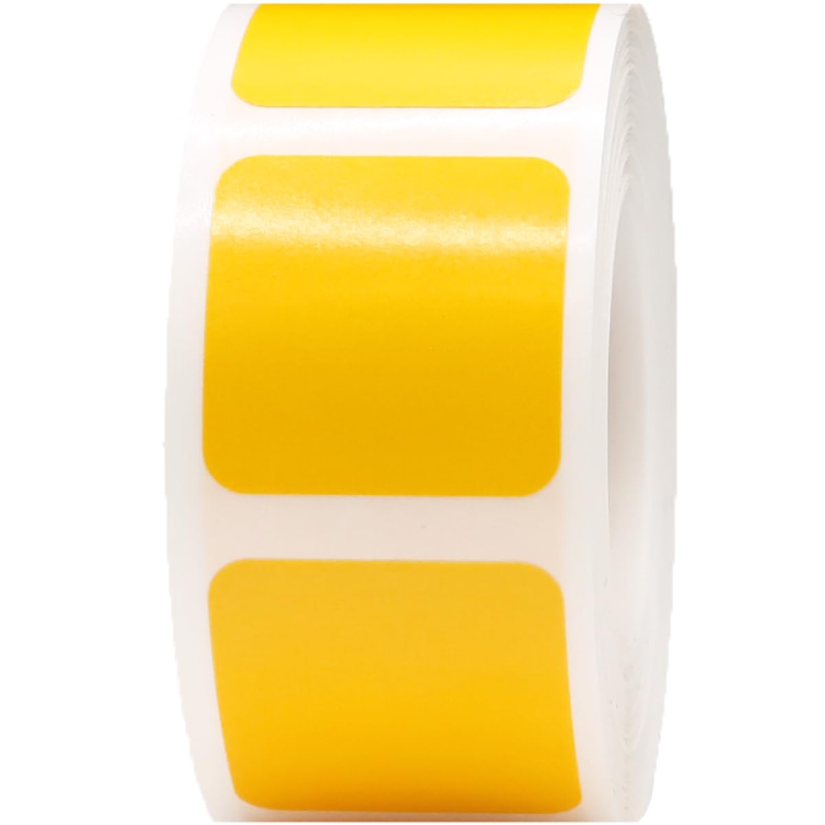 Yellow Color Coding Labels for Organizing Inventory 1 Inch Square 500 Total Adhesive Stickers On A Roll Yellow