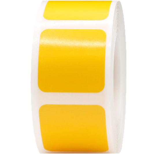 Yellow Color Coding Labels for Organizing Inventory 1 Inch Square 500 Total Adhesive Stickers On A Roll Yellow