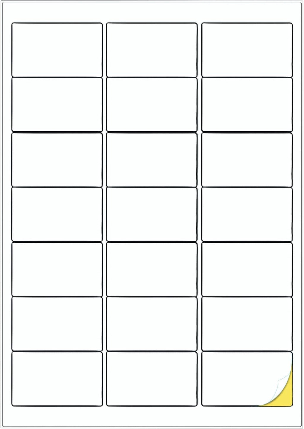 21 Labels Per Sheet. 100 Pack (2,100 Labels) A4 Label Paper. Label Size 63.5mm x 38.1mm. Printable Sheet. Address or Product Item Labels. Self Adheisve Quick Drying Stickers for Inkjet, Laser Printer