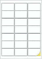 21 Labels Per Sheet. 100 Pack (2,100 Labels) A4 Label Paper. Label Size 63.5mm x 38.1mm. Printable Sheet. Address or Product Item Labels. Self Adheisve Quick Drying Stickers for Inkjet, Laser Printer