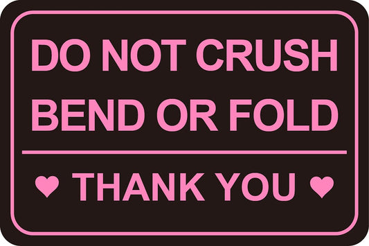 2x3 inch Black and Pink 200pcs Do not Crush Bend or Fold Shipping Stickers Labels